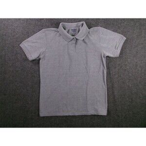 Gildan Polo Shirt Women Medium Gray Base Layer Causal Capsule DryBlend Classic